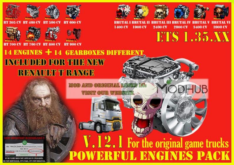 Pack Powerful engines + gearboxes