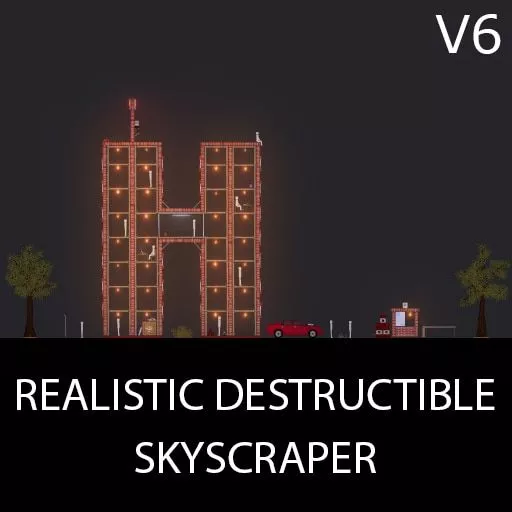 Realistic Destructible Skyscraper V6