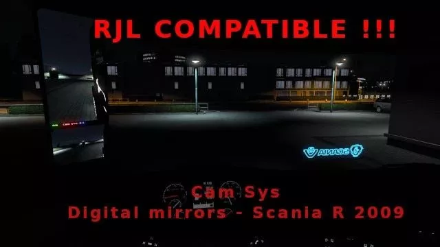 Digital mirrors for Scania R&S SCS and RJL