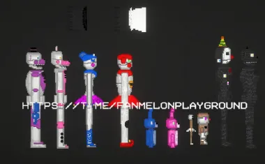 Pack on animatronics from the game "FNAF 5" 0