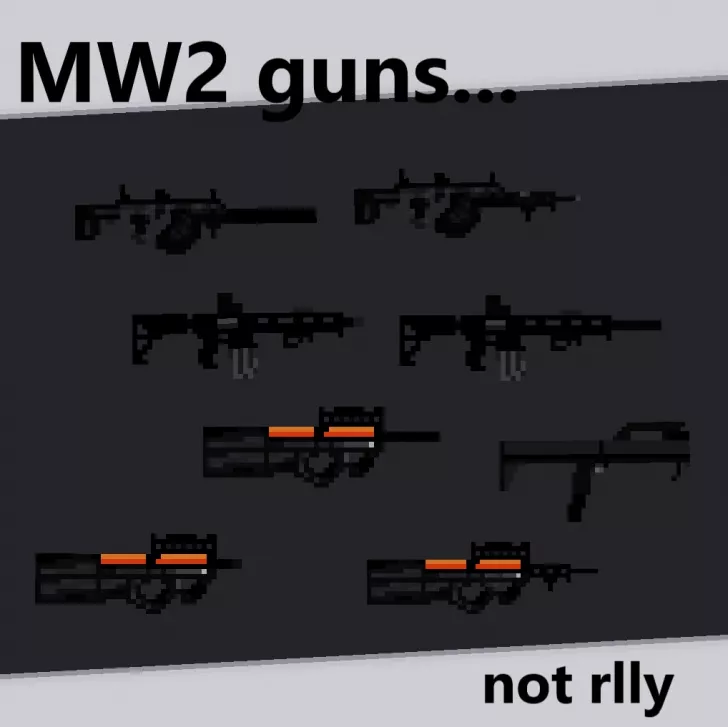 shitty mw2 guns