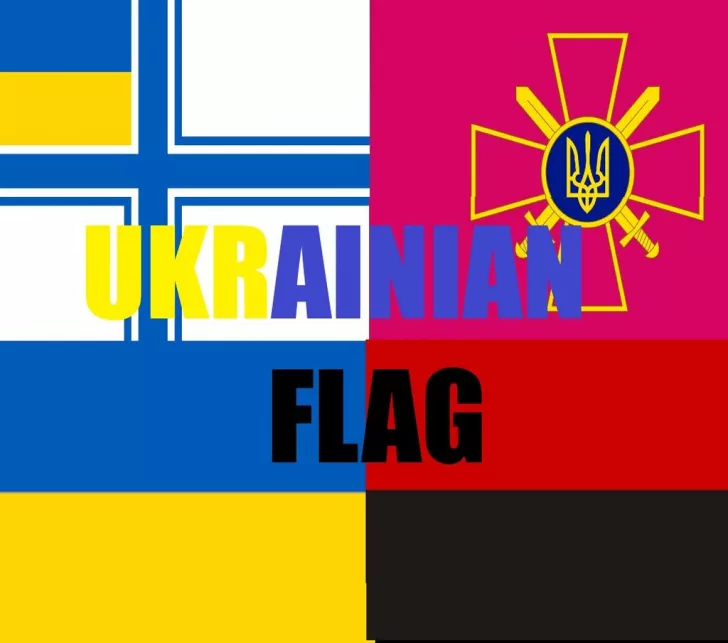 Ukrainian flag+