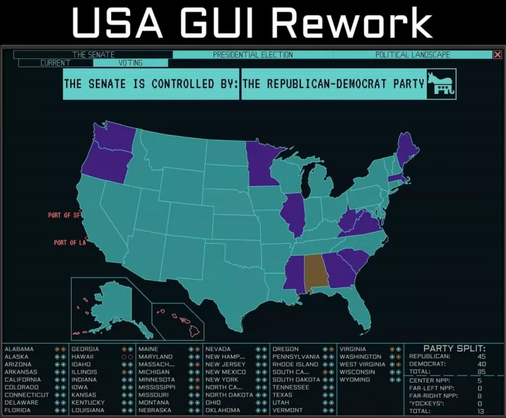 TNO: USA GUI rework