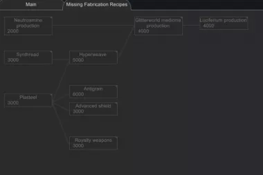 Missing Fabrication Recipes 0