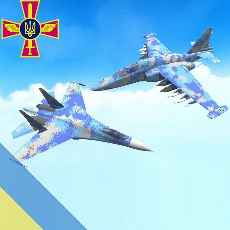 SU-25 and SU-27 Ukrain