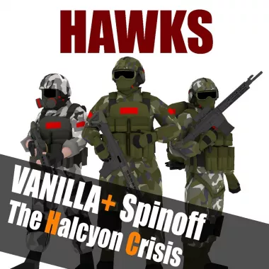 Hawk Infantry — Vanilla+ "The Halcyon Crisis" Spinoff Skins