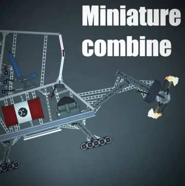 Miniature combine for cutting people into mincemeat