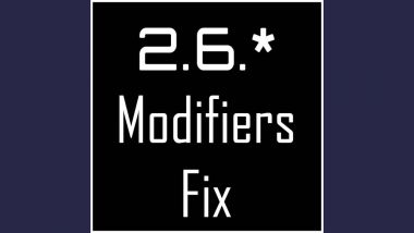 Modifiers fix