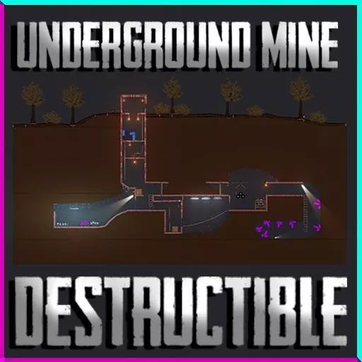 Destructible underground mine