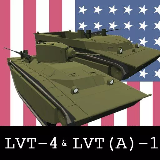 LVT-4 + LVT(A)-1 Amphibious Vehicles