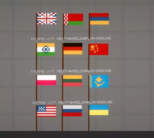 Pack on flags of countries