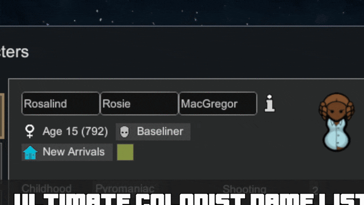 Ultimate Colonist Name Generator