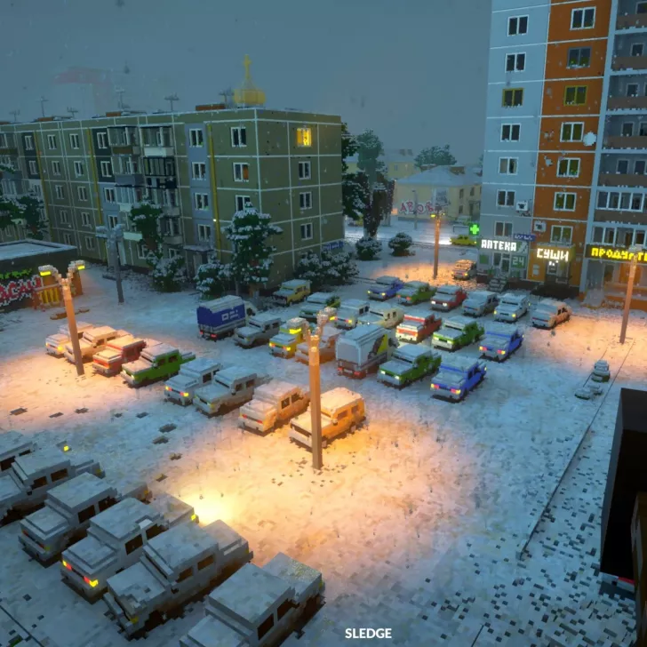 Russian Town 001 winter