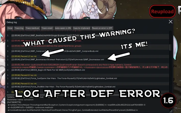 Log After Def Error (Continued)