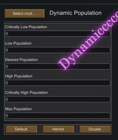 Dynamic Population 0