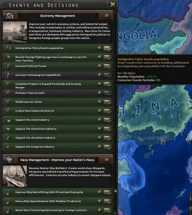 Economy and Military Decisions 4