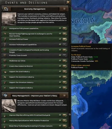 Economy and Military Decisions 1