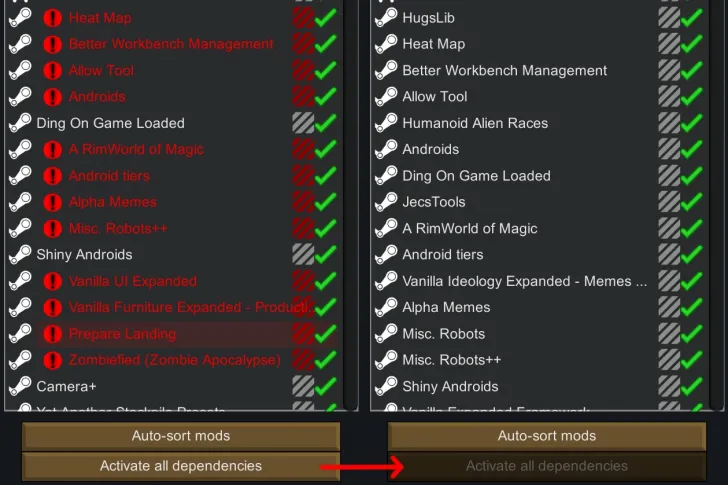 Activate Mod Dependencies