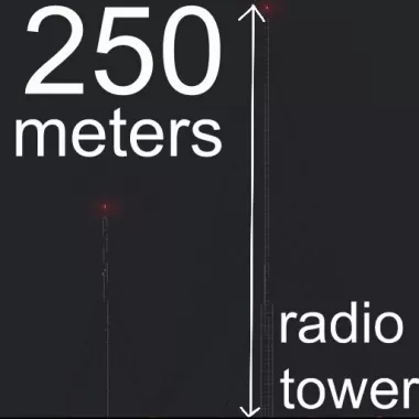 820 feets Radio Tower Destructable